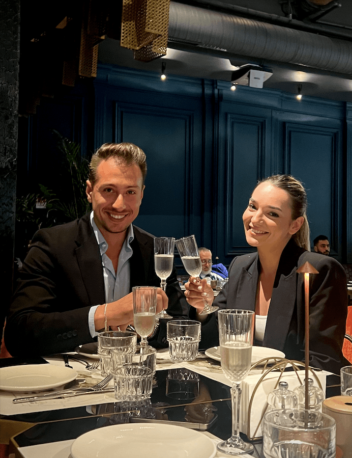 Transaction Milestone Dinner — Champagne Toast