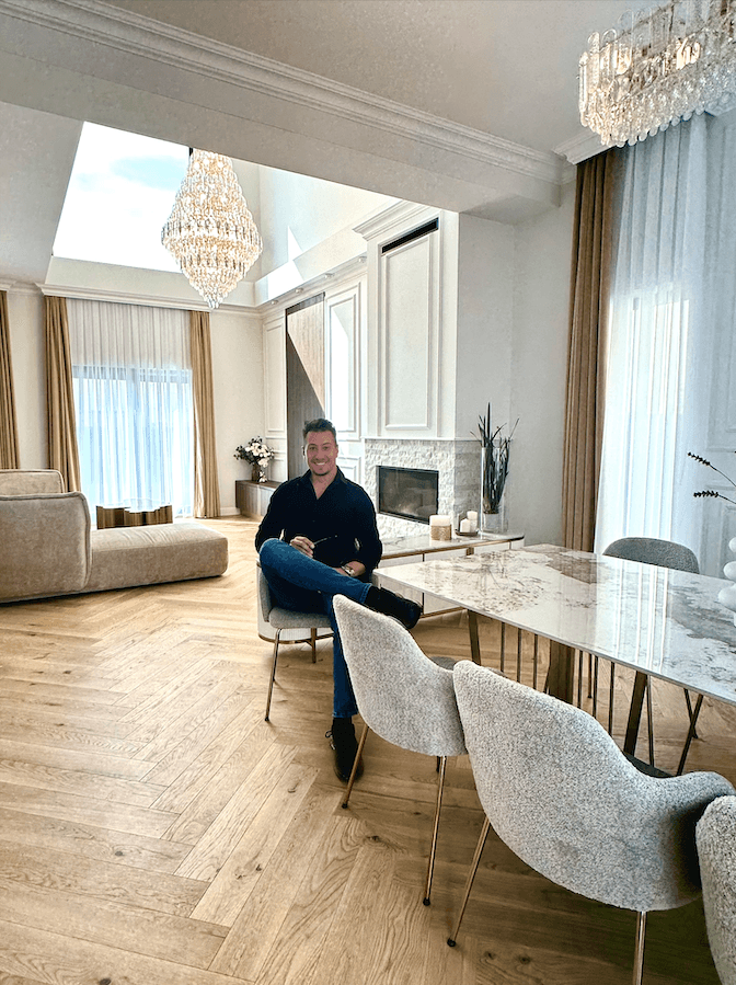 Ultra-Luxury Penthouse — Double-Height Living & Crystal Chandelier